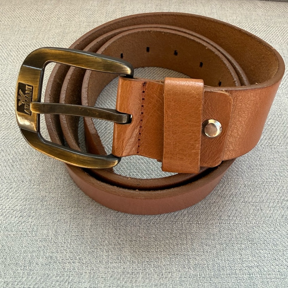 Armani Brown Leather Belt